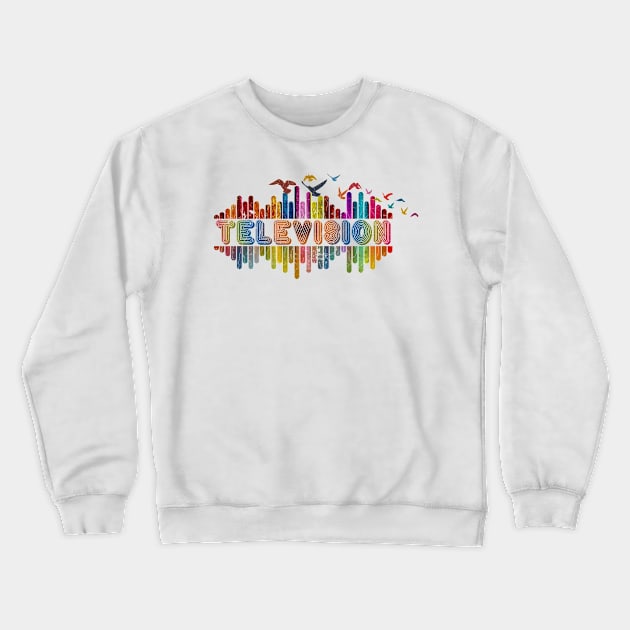 Tone Color Wave With Name-Television Crewneck Sweatshirt by Mysimplicity.art